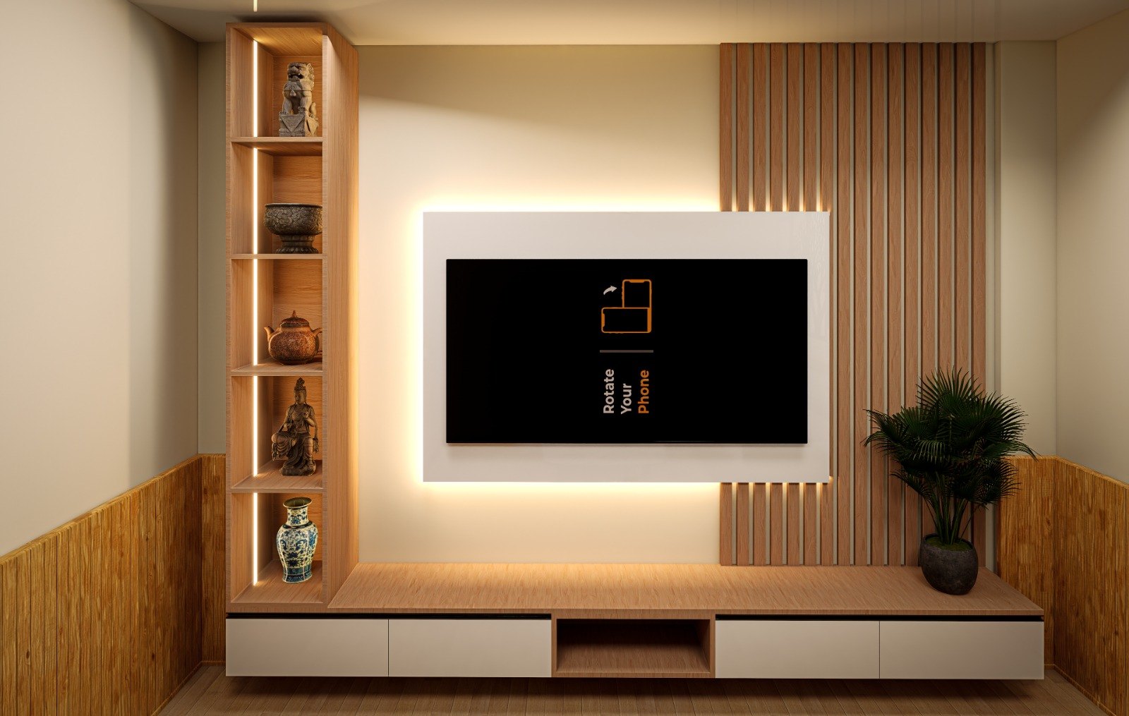 Premium 3D TV Unit Design